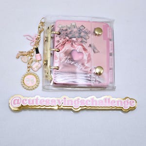 Cute Savings Challenge Binder - Pink, Cute and Rich