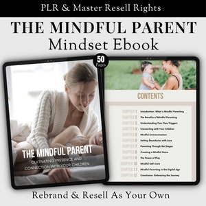 Positive Elternschaft Ebook Vorlage Done For You Canva Ebook Master Wiederverkaufsrechte Mindful Eltern-Leitfaden Eltern-Plan Ebook