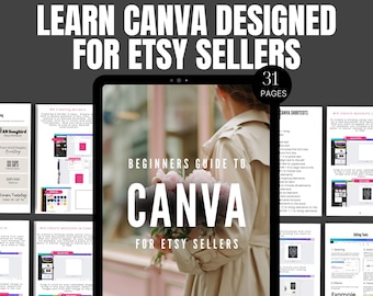 Canva Guide für Etsy Verkäufer: Anfänger Tutorial + Video (MRR, PLR) (Digitaler Download)