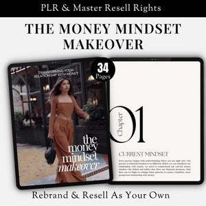 MRR Digitales Produkt Geld Mindset Makeover Digitale Produkt Wiederverkaufsrechte Geld online verdienen Canva Ebook Template Master Wiederverkaufsrechte
