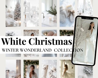 Fotos de Natal Imagens de Stock Estéticas de Natal Branco Direitos de Revenda Master Marketing Digital Sem Rosto Fotografia de Inverno Branco