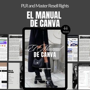 Guía para Usar Canva Paso a Paso Manual Canva en Español Digital Tutorial para Principiantes Editable PLR Canva Guide in Spanish Lead Magnet