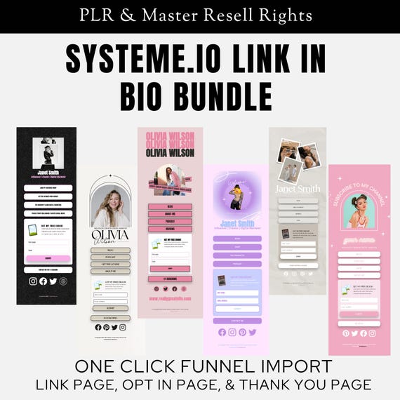 Systeme.io Link in Bio Templates: Website Sales Page (MRR)