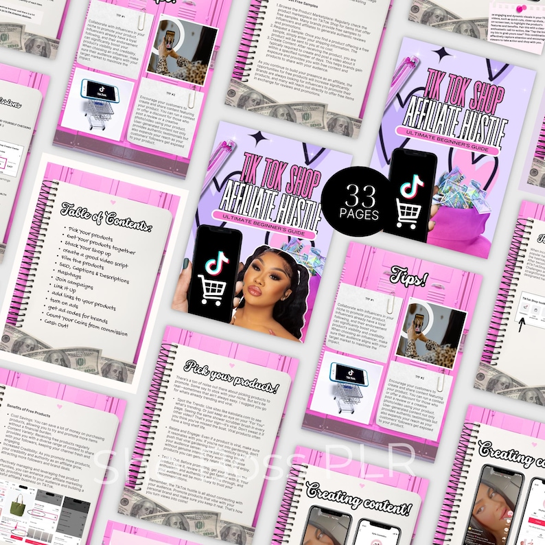 Tiktok Shop Affiliate Hustle Guide: Canva Ebook PLR MRR - Etsy