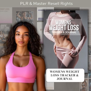 Abnehm-Journal & Tracker für Frauen Abnehm-Journal Arbeitsbuch Master Wiederverkaufsrechte Abnehm-Tracker Fitness Digitale Produkt-Ideen