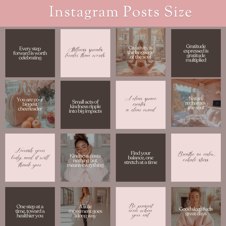 Create Positive Posts Editable Canva Template: Positive Affirmation Social Media Posts ...