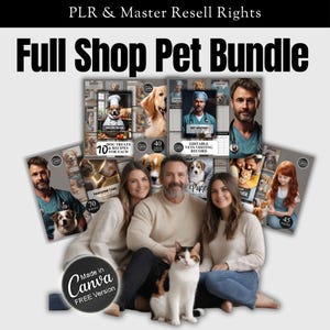 Paket med husdjursvårdsplanerare: Veterinärjournaler, valpchecklista (PLR + MMR)