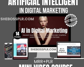 AI in Digital Marketing Mini Course: Editable Canva Slides (PLR & MRR) Digital Product