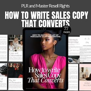 Szablon e-booka z copywritingiem Master Resell Rights DFY Canva Szablon e-booka Sztuka perswazji w sprzedaży e-book z copywritingiem MRR Digital
