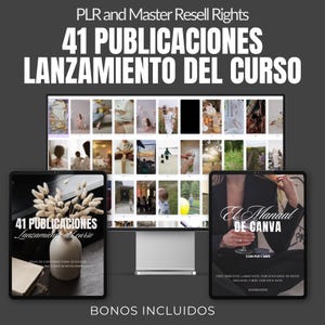 Digital Marketing Package Launching Course In SPANISH Master Resell Rights Product Digital Product MRR in Spanish Canva Ebook in Spanish