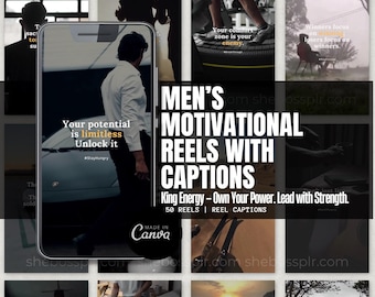 Gesichtslose Männer Rollen Dunkle Ästhetik Videos für Instagram Männer Gesichtslose Videos mit Beschriftungen PLR MRR Canva Digitaler Download Inhalt Männer Videos