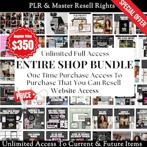 Whole Shop Bundle Resale Resell Start Your Online Business PLR MRR Ready Made Products Whole Shop Bundle DFY Digital Products Resell Rights