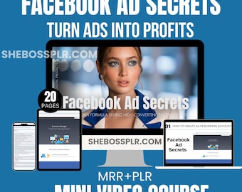 Facebook Ads Mini Course: Canva Guide + Video Training (PLR/MRR Digital Product)