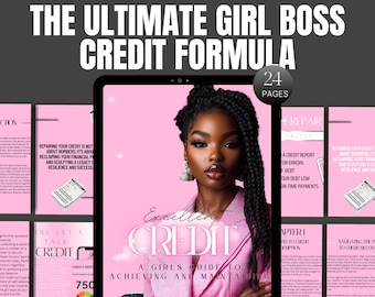 Finance Coach Digital Product Finance Guide Credit eBook for Women Canva Editable (PLR MRR)