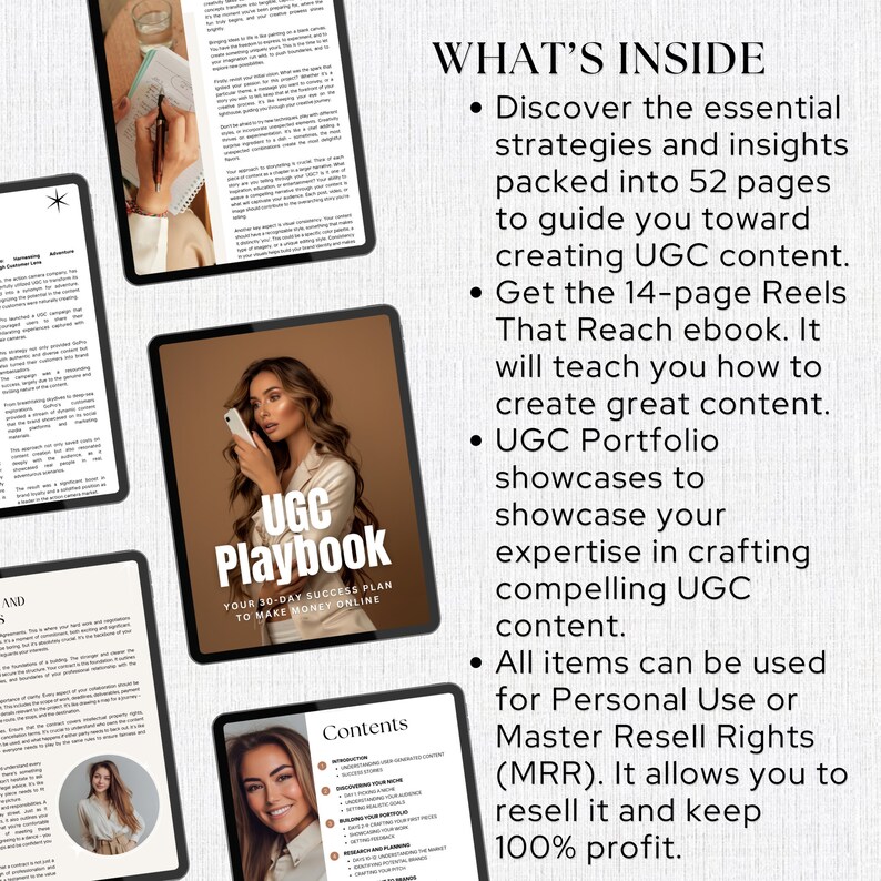 UGC Content Creator UGC Portfolio Beginners Guide To UGC Master Resell Rights Done For You Digital Marketing Guide To Sell