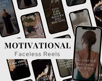 Motivational Reels Faceless Videos Aesthetic Instagram Reels Canva Templates Master Resell Rights Faceless Digital Marketing Instagram Video