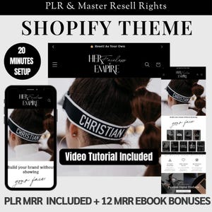 Shopify Theme Templates PLR MRR Digital Products Shopify Website for MRR Products Bonuses Included Shopify Theme For Digital Products