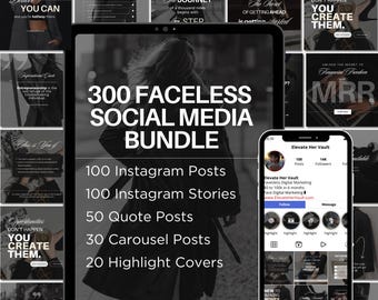 Instagram Templates Bundle: Positive Quotes, Master Resell Rights (Canva)