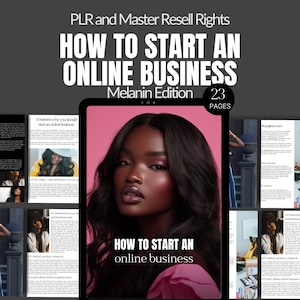 Melanin Digital Products Start An Online Business Guide Canva Template Done For You Digital Products Start A Business Master Resell Rights