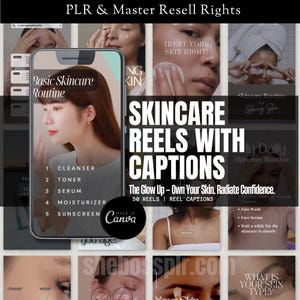 Skincare Instagram Reels Templates for Estheticians and Spas Editable Canva Video Content for Beauty Professionals Digital Download PLR MRR