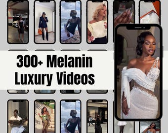 Melanin Stock Videos Bundle Luxury Aesthetic Black Girls Faceless Photos Instagram Faceless Stock Videos Master Resell Right Melanin Product