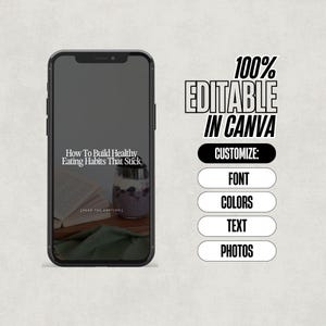 Canva editable reel templates and captions to help wellness creators build engaging IG content