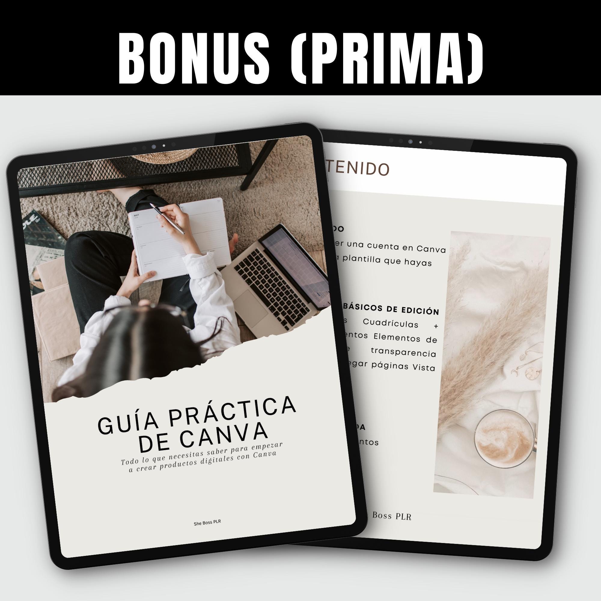 Digital Business Launch Guide (spanish) - PLR & MRR - Canva - Etsy