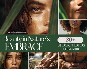 Nature Stock Photos PLR MRR Tropical Feminine Stock Bundle Digital Download