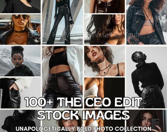Edgy Black Fashion AI Stock Images: PLR/MRR Bundle