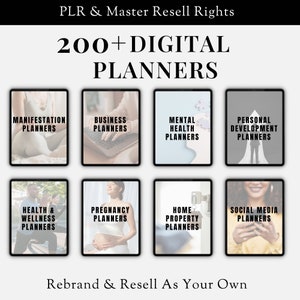MRR Digital Planner Template Canva Template PLR Digital Planner 7500+ Pages Canva Template Bundle PLR Journal Digital Products Done for You