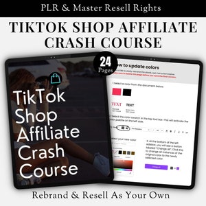 TikTok Affiliate Marketing-e-boek: master-doorverkooprechten (direct downloaden, MRR-cursus)