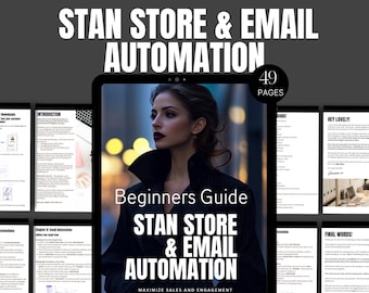 Digital Marketing Guide: Stan Store Setup, Email Automation (Canva Template, PLR)
