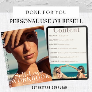 Self Love Journal MRR Self Love Ebook MRR Digital Product Canva Template Passive Income Coaching Templates DFY Digital Product