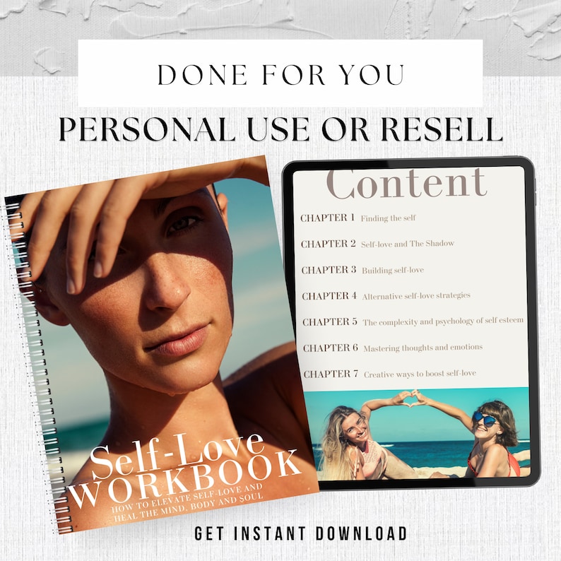 Self Love Journal MRR Self Love Ebook MRR Digital Product Canva Template Passive Income Coaching Templates DFY Digital Product