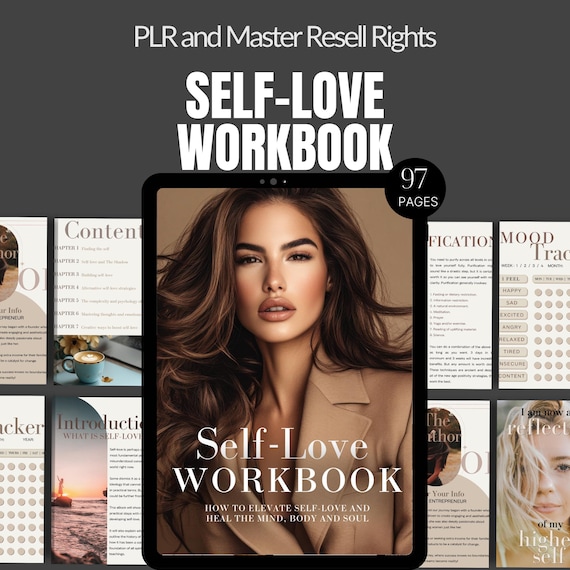 Self Love Journal Ebook: Canva Template with MRR