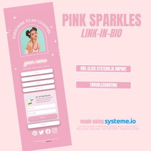 Systeme io Landing Page, Systeme io Website Template, DFY MRR Product, Website Sales Template, Link in Bio Bundle for Systeme.io