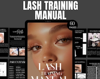 Lash Extension Training Manual: Canva Ebook, PLR & MRR (Digital Download)