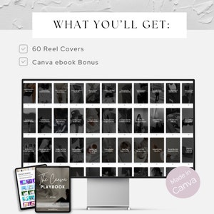 Dark Aesthetic Reel Covers Dark & Modern Instagram Reel Covers MRR Reel Digital Marketing MRR Cover Template Digital Products To Resell