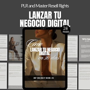 How to Launch Your Digital Business in 30 days In SPANISH Digital Marketing with PLR and Mrr Resell Product Digital Product with MRR