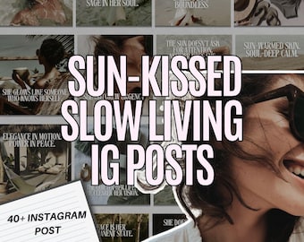 Vacation Instagram Post Templates: Beach Theme Canva (PLR MRR)