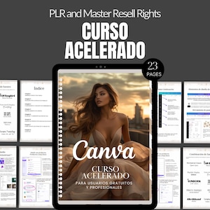 Canva-crashcursus Spaans Mastercursus wederverkooprechten MRR Canva-cursus Canva-sjabloon direct downloaden PLR MRR-cursus