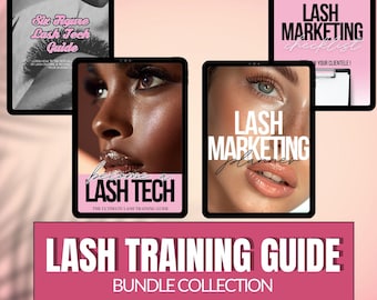 Lash Training Guide Bundle PLR MRR Six Figure Lash Tech Guide Lash Marketing Planner  Lash Business Checklist Canva Digital Product