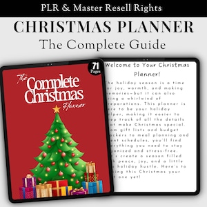 Weihnachtsplaner Template Canva Template PLR Digital Planner Weihnachtsplanung Canva Template Bundle PLR Planner Digital Produkte