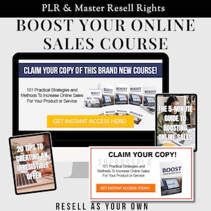 Boost Your Online Sales Course MRR Course How to Make Sales Online DFY Digital Course Resell As Your Own Course Growing Your Online Business