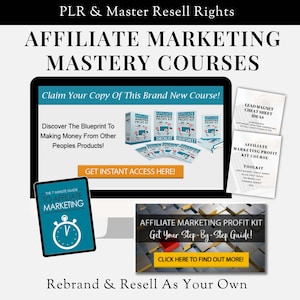 Affiliate Marketing Course Master Resell Rights Course MRR Digital Product Instant Download MRR Affiliate Marketing Online Course to Resell