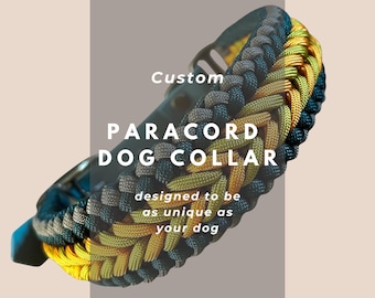 Custom Paracord Collar - four colour Happiness collar with Biothane closure