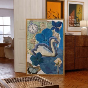 Wohnheim Dekor, Magazin Ausschnitt Collage Digitale Wand Kunst / Poster, Trendige Wand Kunst
