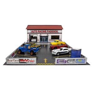 BK 6473 1:64 Scale &quot;Auto Racing Paddock&quot; Photo Real Scale Building Kit