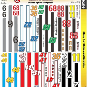Mg 3341 Ultracal Stock Car Racing Stripes And Number Decals For 1:32 Scale Applications