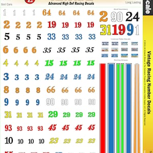 Mg 3220 Ultracal Racing Vintage Racing Number Decals 1:43 Scale
